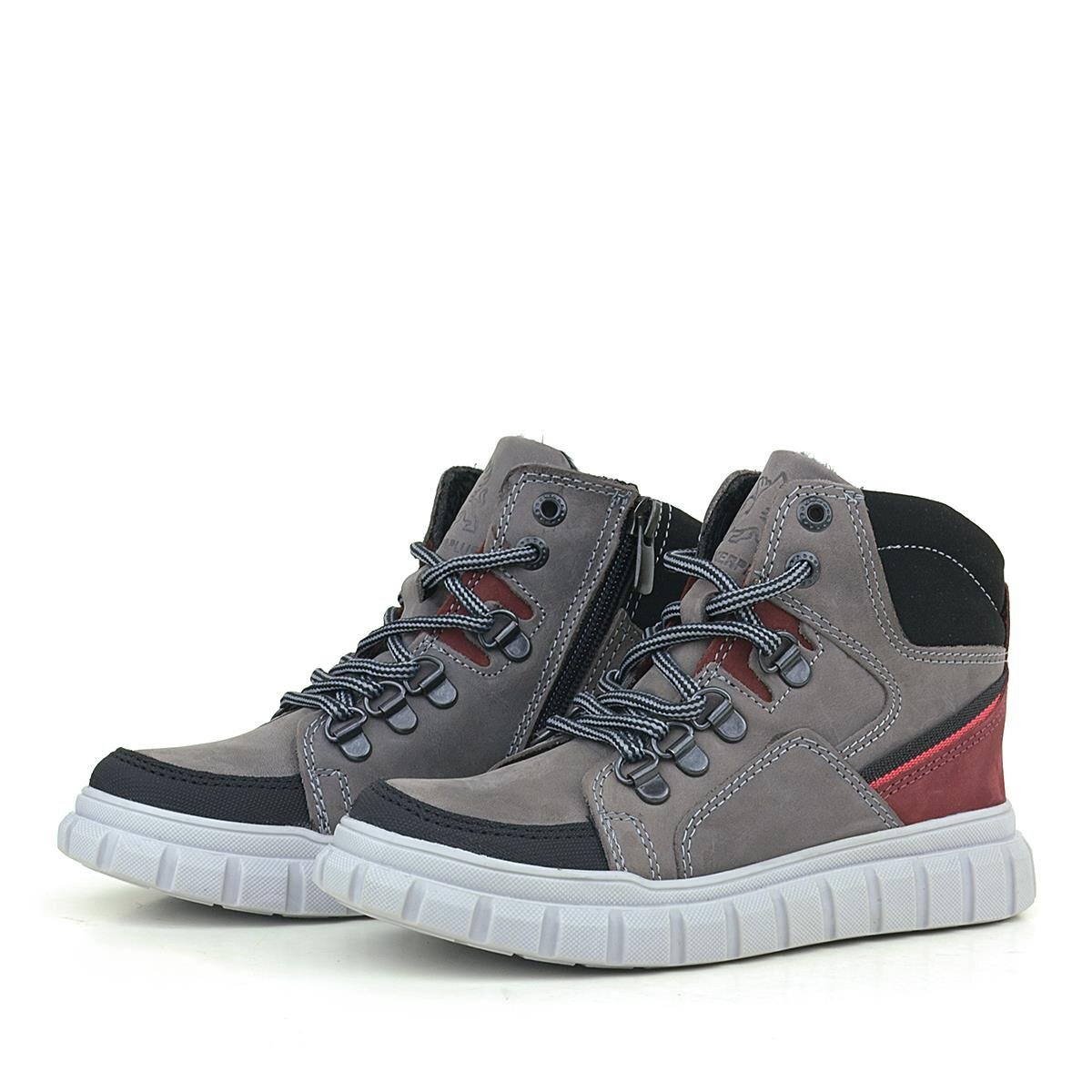 Rakerplus Hakiki Deri Gri Fermuarlı Erkek Çocuk Bot - 4