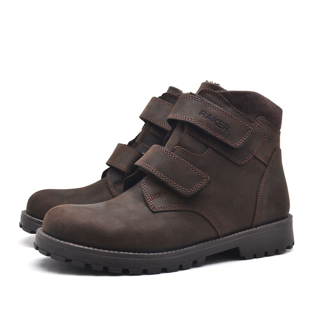 Rakerplus Sentor Hakiki Deri Kahverengi Cırtlı Erkek Genç Bot - 3