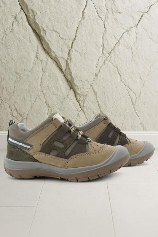 Rakerplus Hakiki Deri Vizon Kahverengi Bağcıklı Çocuk Outdoor Ayakkabı - Rakerplus