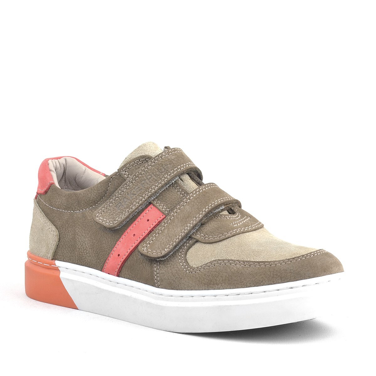 Rakerplus Genuine Leather Velcro Sand Color Boys' Sports Shoes - 1