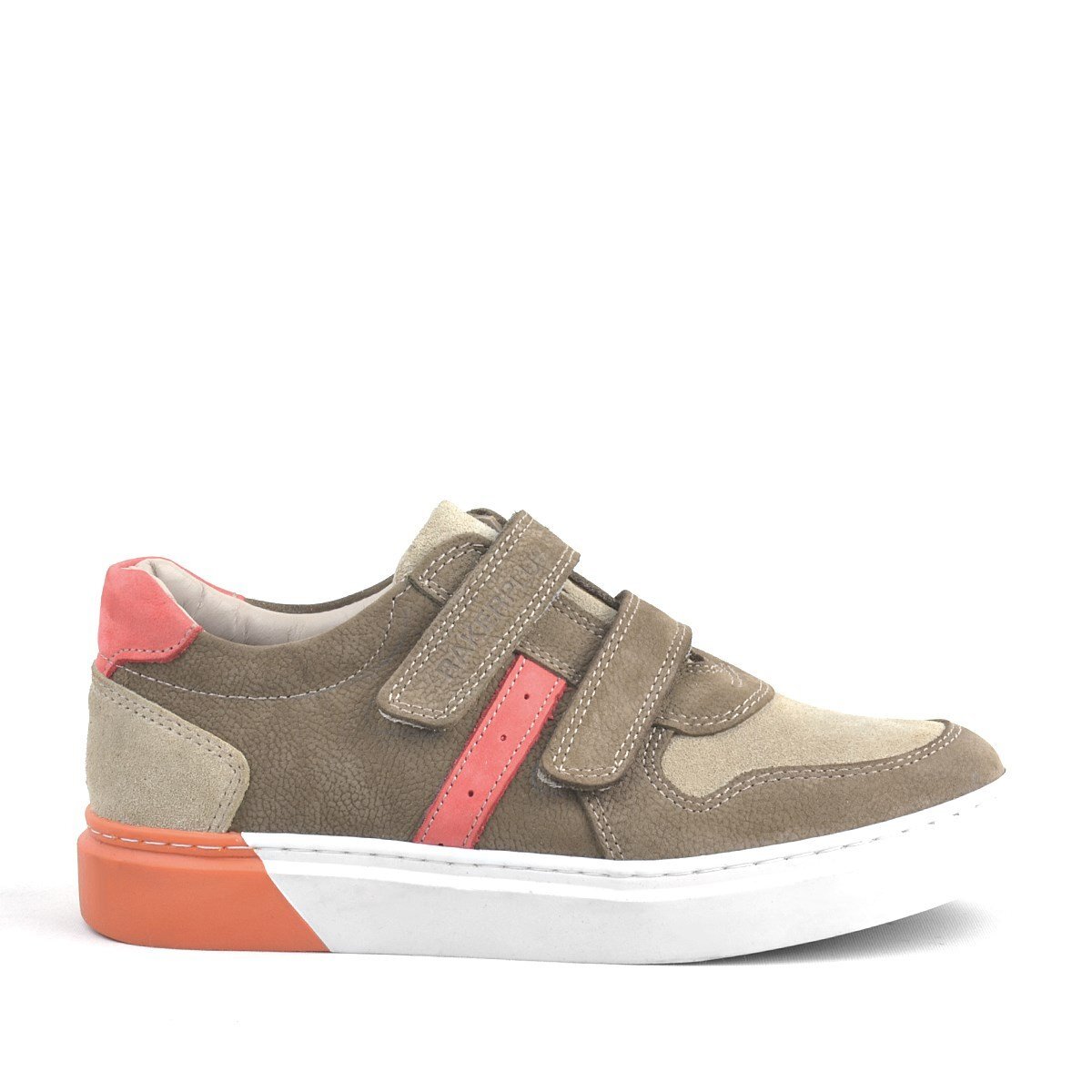 Rakerplus Genuine Leather Velcro Sand Color Boys' Sports Shoes - 2