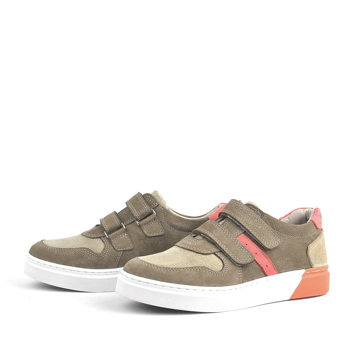 Rakerplus Genuine Leather Velcro Sand Color Boys' Sports Shoes - 4