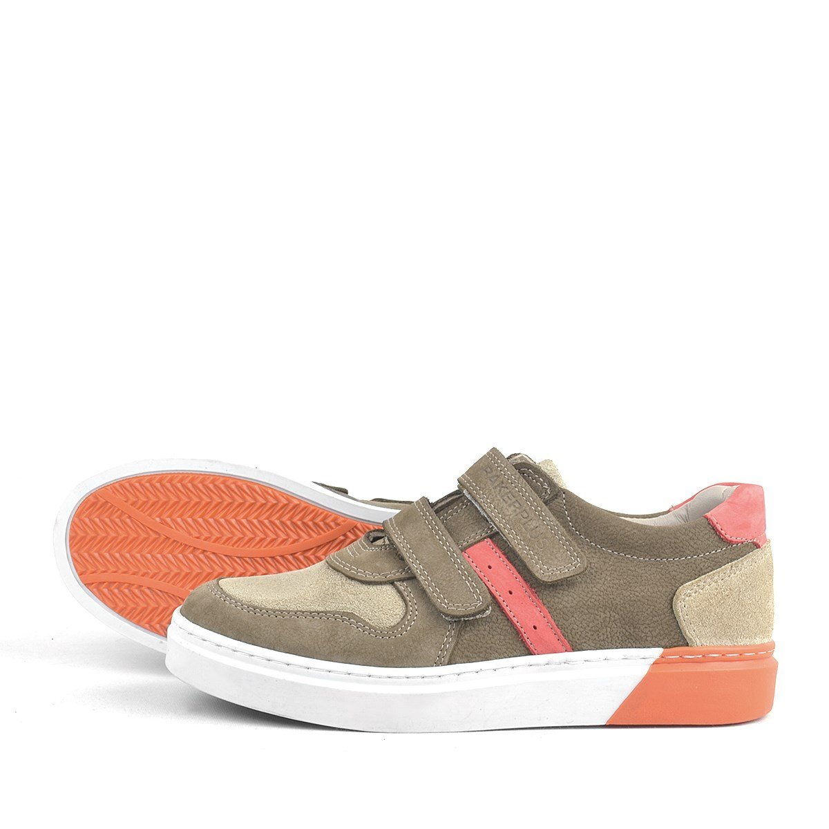 Rakerplus Genuine Leather Velcro Sand Color Boys' Sports Shoes - 5