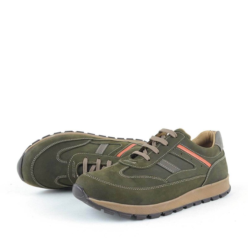 Rakerplus Genuine Leather Khaki Lace-up Boys' Athletic Shoes - 4