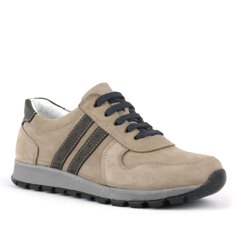 Rakerplus Leather Sand Color Zippered Sports Shoes Sneaker - Rakerplus