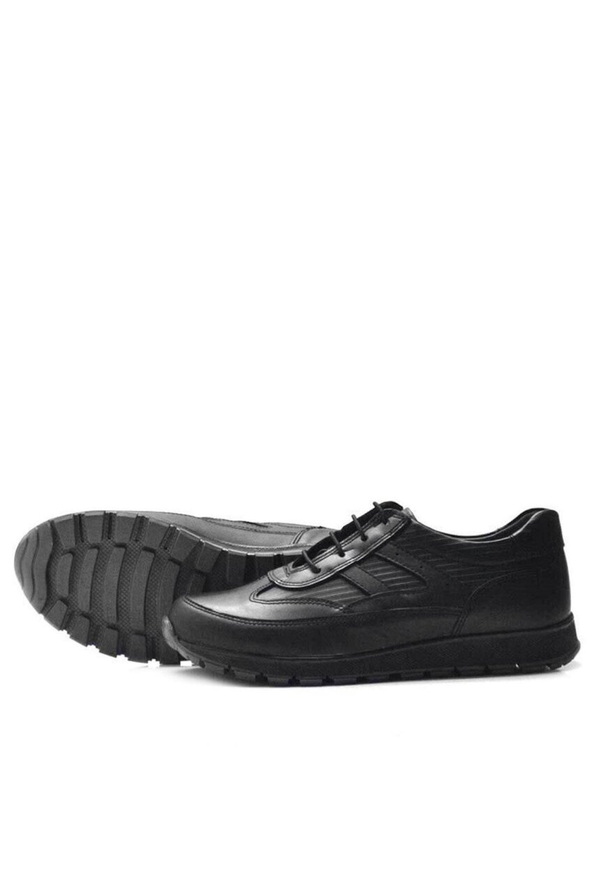 Rakerplus Genuine Leather Black Lace-up Boys' Youth Sports School Shoes - 5