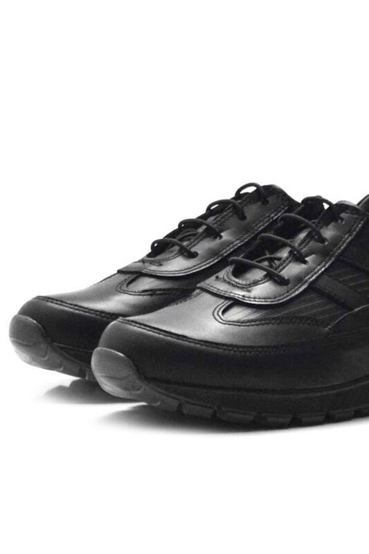 Rakerplus Genuine Leather Black Lace-up Boys' Youth Sports School Shoes - 6