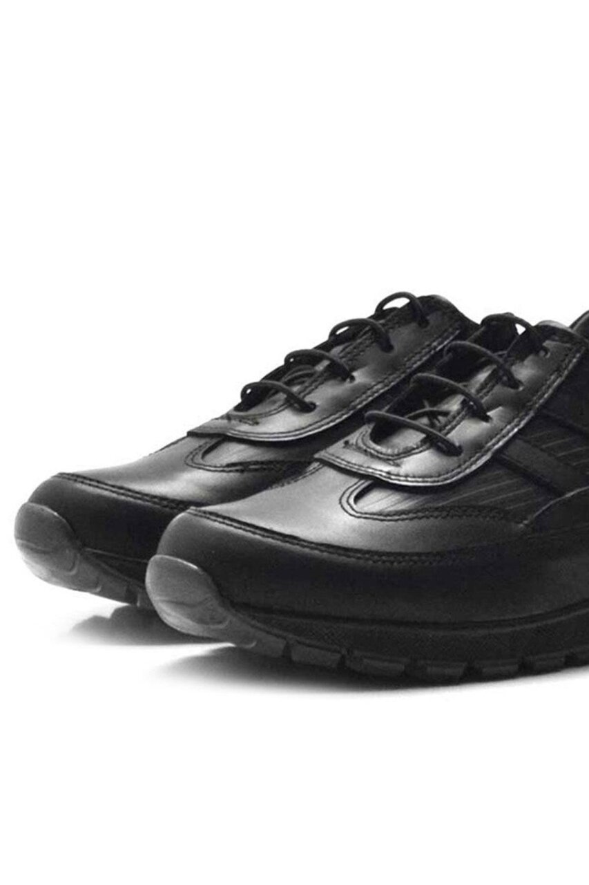 Rakerplus Genuine Leather Black Lace-up Boys' Youth Sports School Shoes - 6