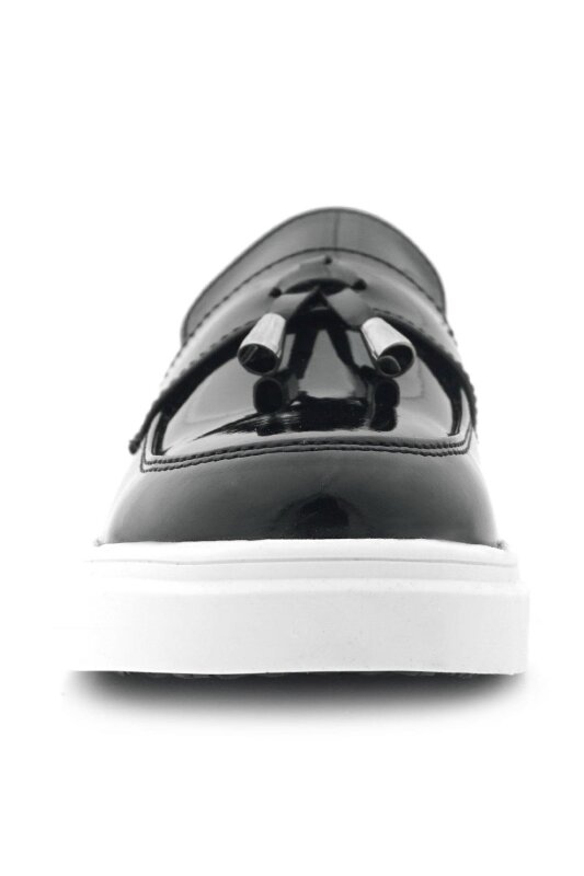 Rakerplus Black Patent Leather Buckle Kids' Classic Shoes - 4