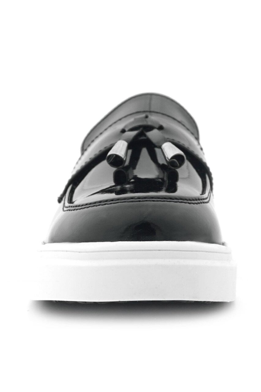 Rakerplus Black Patent Leather Buckle Kids' Classic Shoes - 4