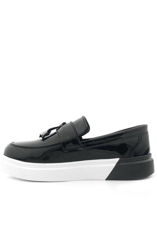 Rakerplus Black Patent Leather Buckle Kids' Classic Shoes - 5