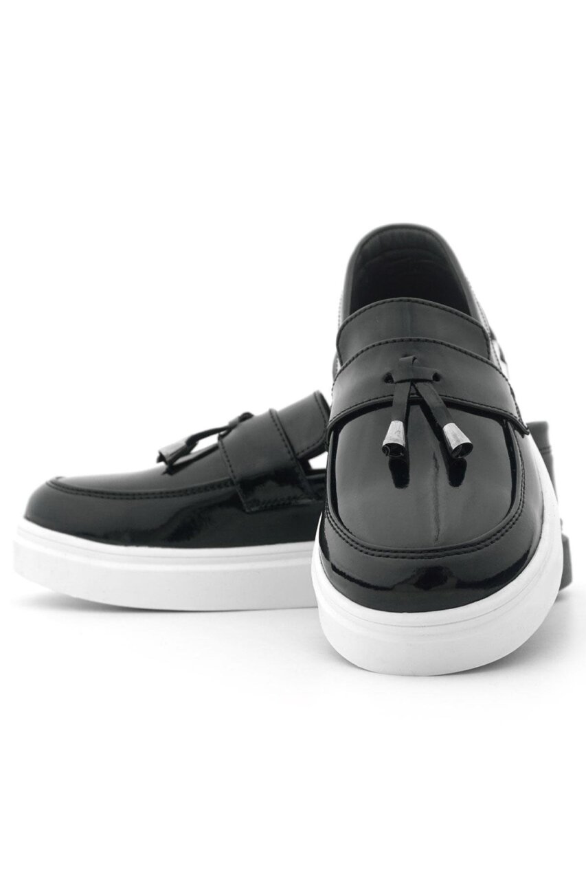 Rakerplus Black Patent Leather Buckle Kids' Classic Shoes - 9