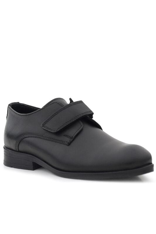 Rakerplus Genuine Leather Black Velcro Oxford Kids' Shoes - 2