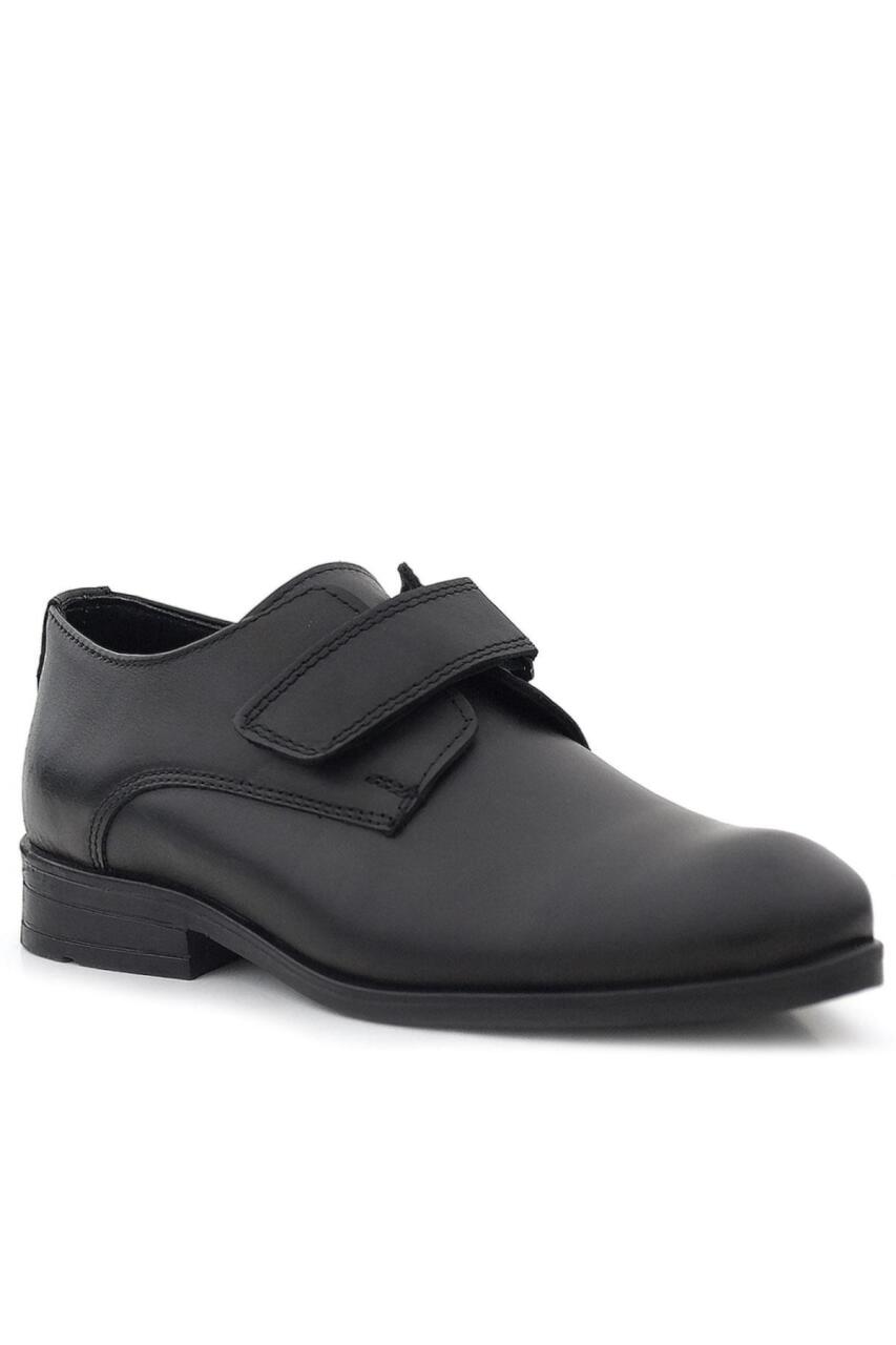 Rakerplus Genuine Leather Black Velcro Oxford Kids' Shoes - 2
