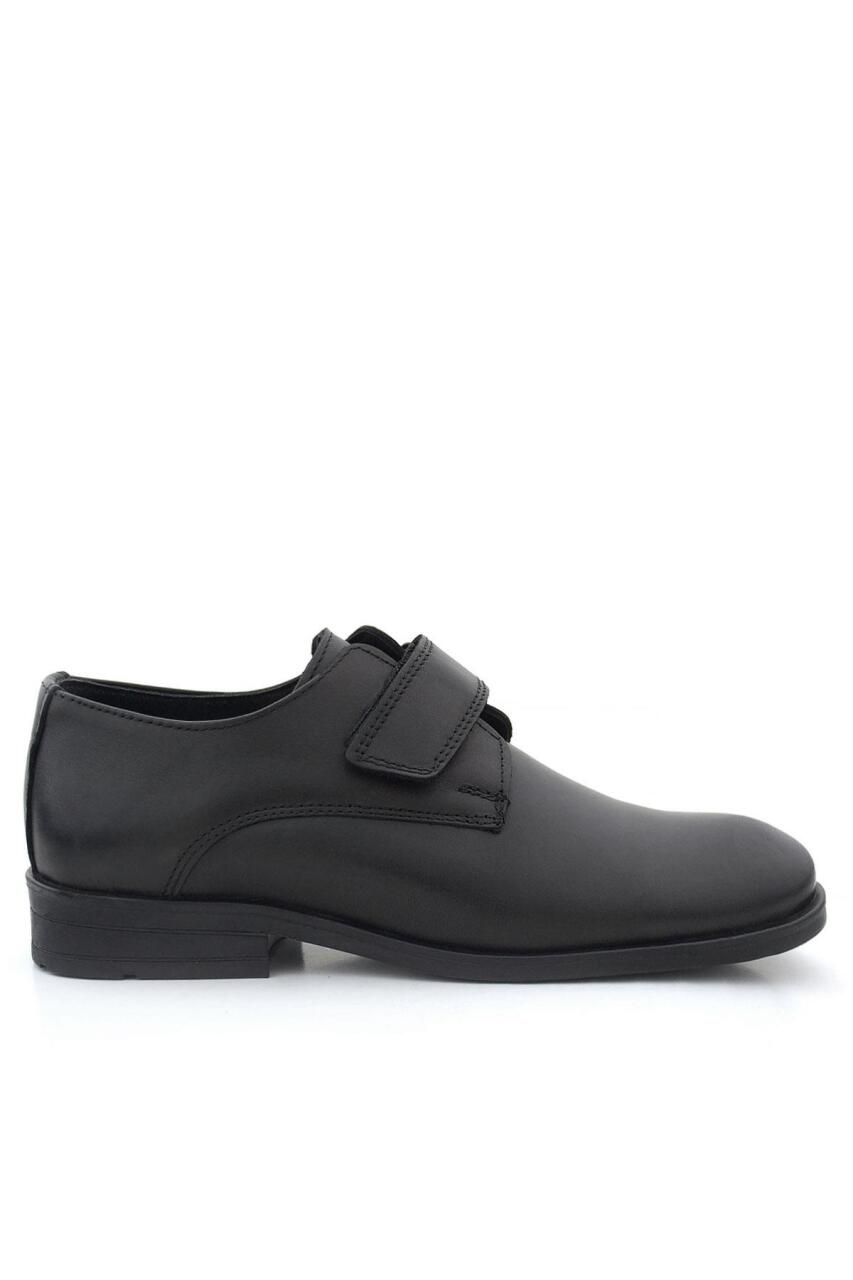Rakerplus Genuine Leather Black Velcro Oxford Kids' Shoes - 3