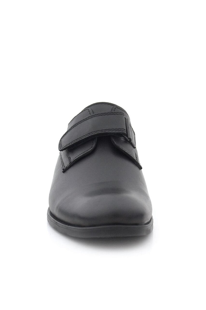 Rakerplus Genuine Leather Black Velcro Oxford Kids' Shoes - 4