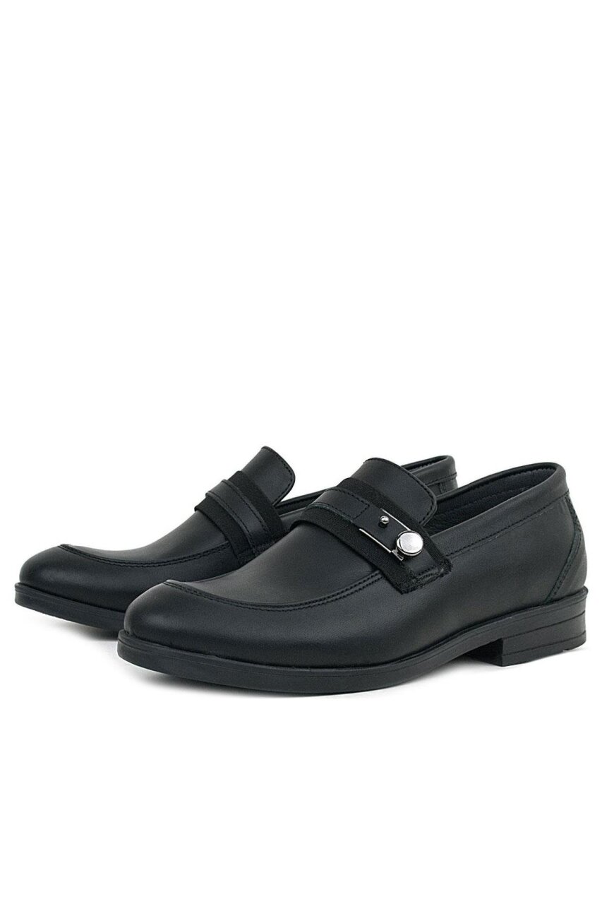 Rakerplus Loafer Genuine Leather Black Classic Boys' Youth Shoe - 2