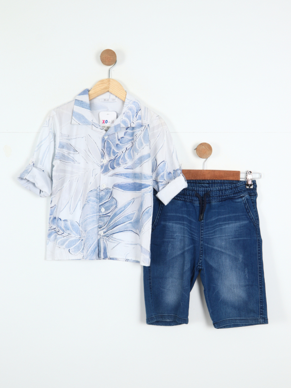 boys combination suit 4-8 years old set0334 - NK KİDS