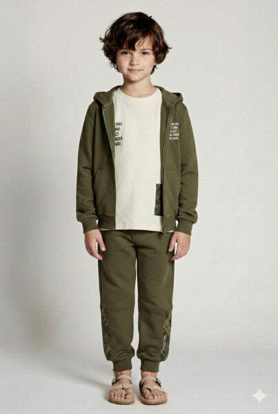boys 3-piece tracksuit combination set 8-14 years old set0456 - NK KİDS