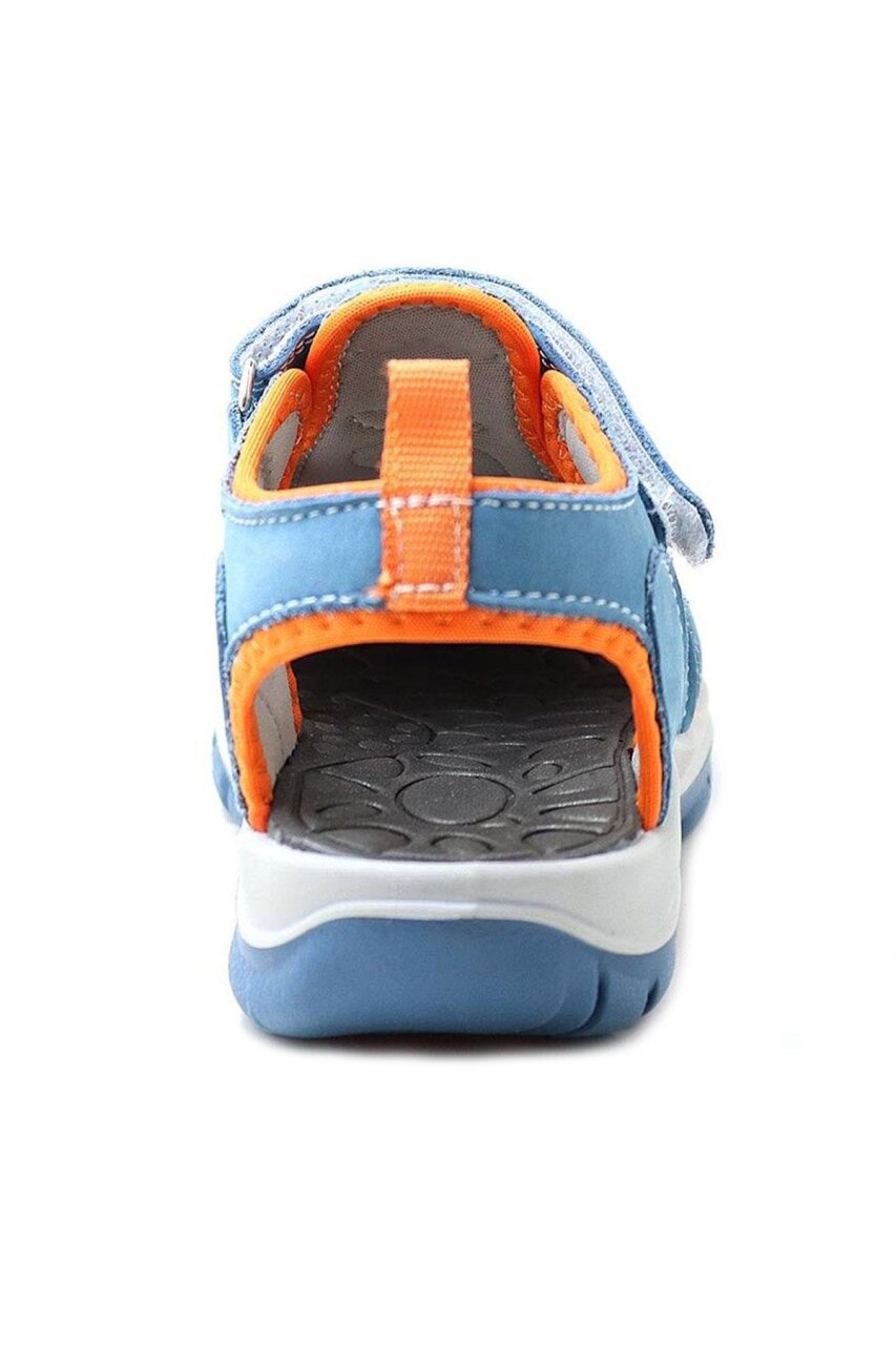 Rakerplus Genuine Leather Blue Orange Kids Sandals - 5
