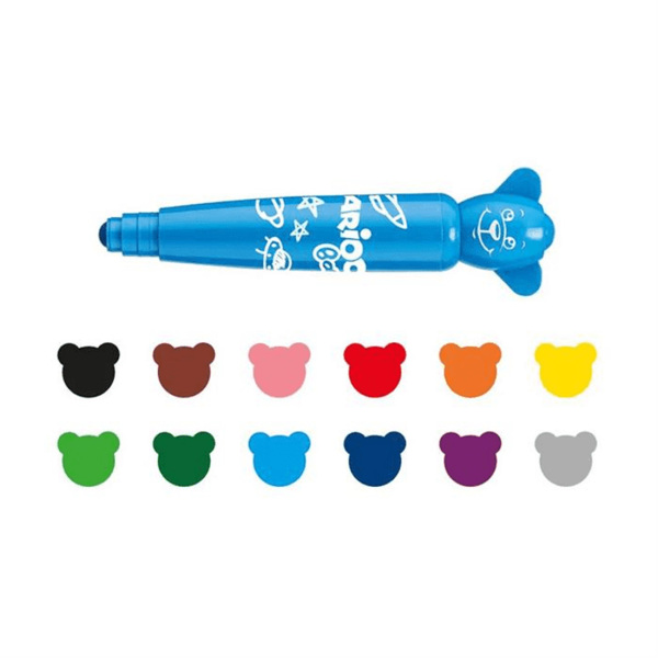 أقلام تلوين كاريوكا تيدي جامبو بيبي فائقة الغسل، 12 قطعة - 2