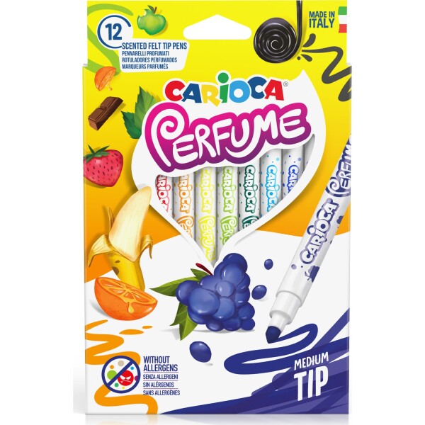 أقلام تلوين كاريوكا المعطرة، ١٢ قطعة - Carioca