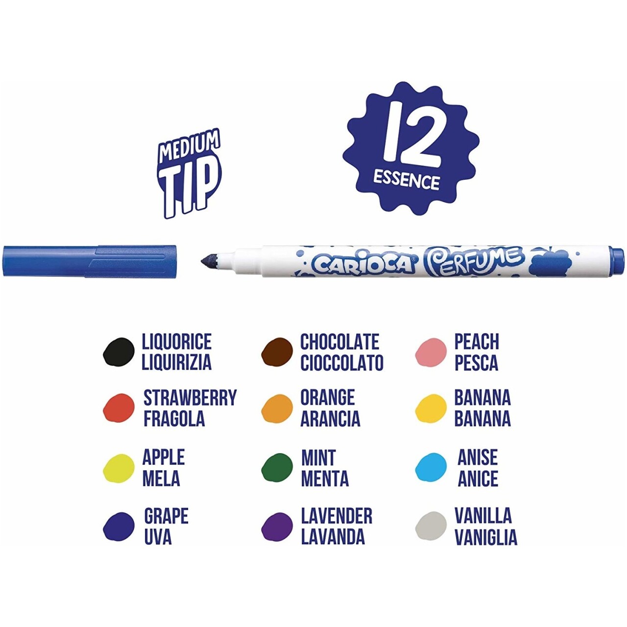 أقلام تلوين كاريوكا المعطرة، ١٢ قطعة - 2