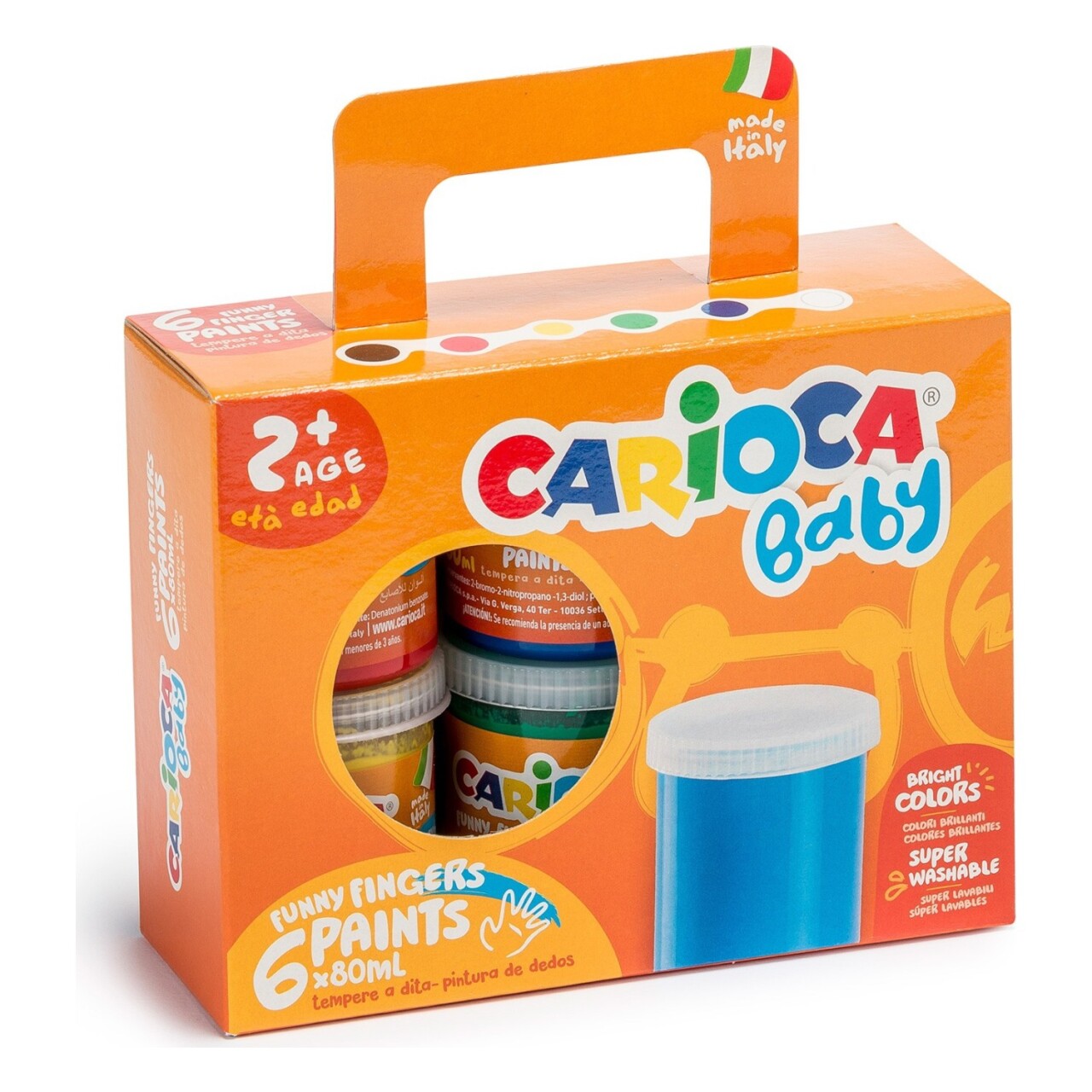 Carioca Bebek Parmak Boyası 6'Lı 6x80 ml Süper Yıkanabilir +2 Yaş - 2