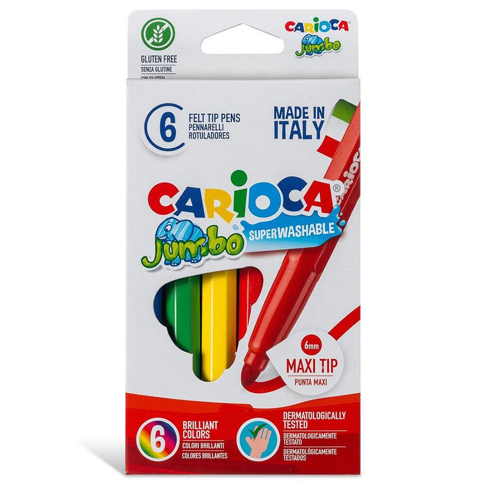 Carioca Jumbo Süper Yıkanabilir Keçeli Boya Kalemi 6'Lı - 1