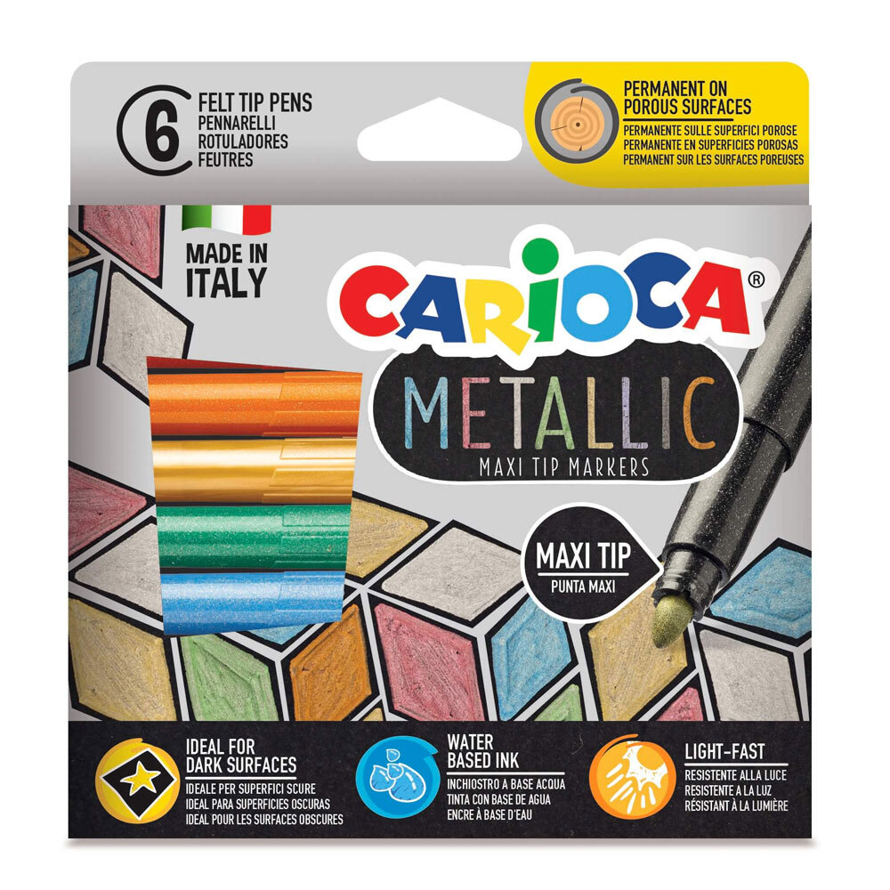 Carioca Metalik Jumbo Keçeli Kalem 6'Lı - 1