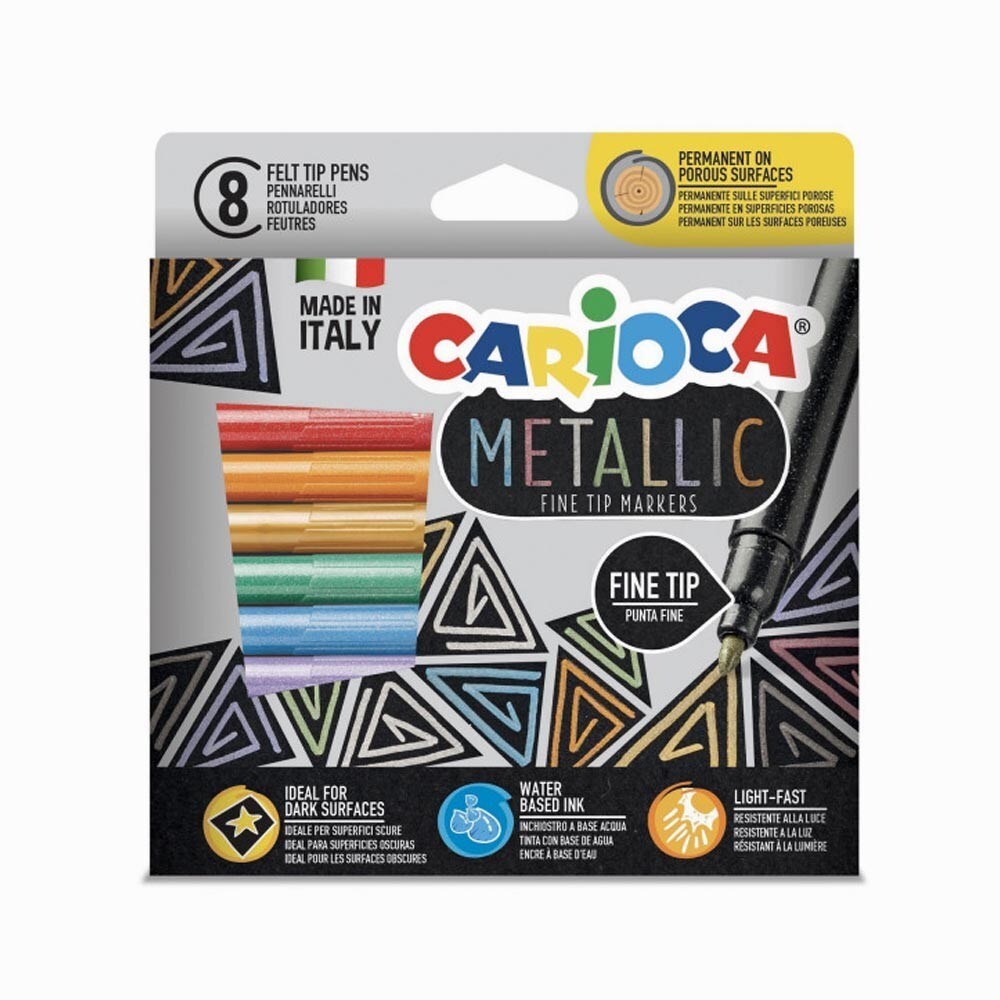 Carioca Metalik Keçeli Kalem 8'Li - 1