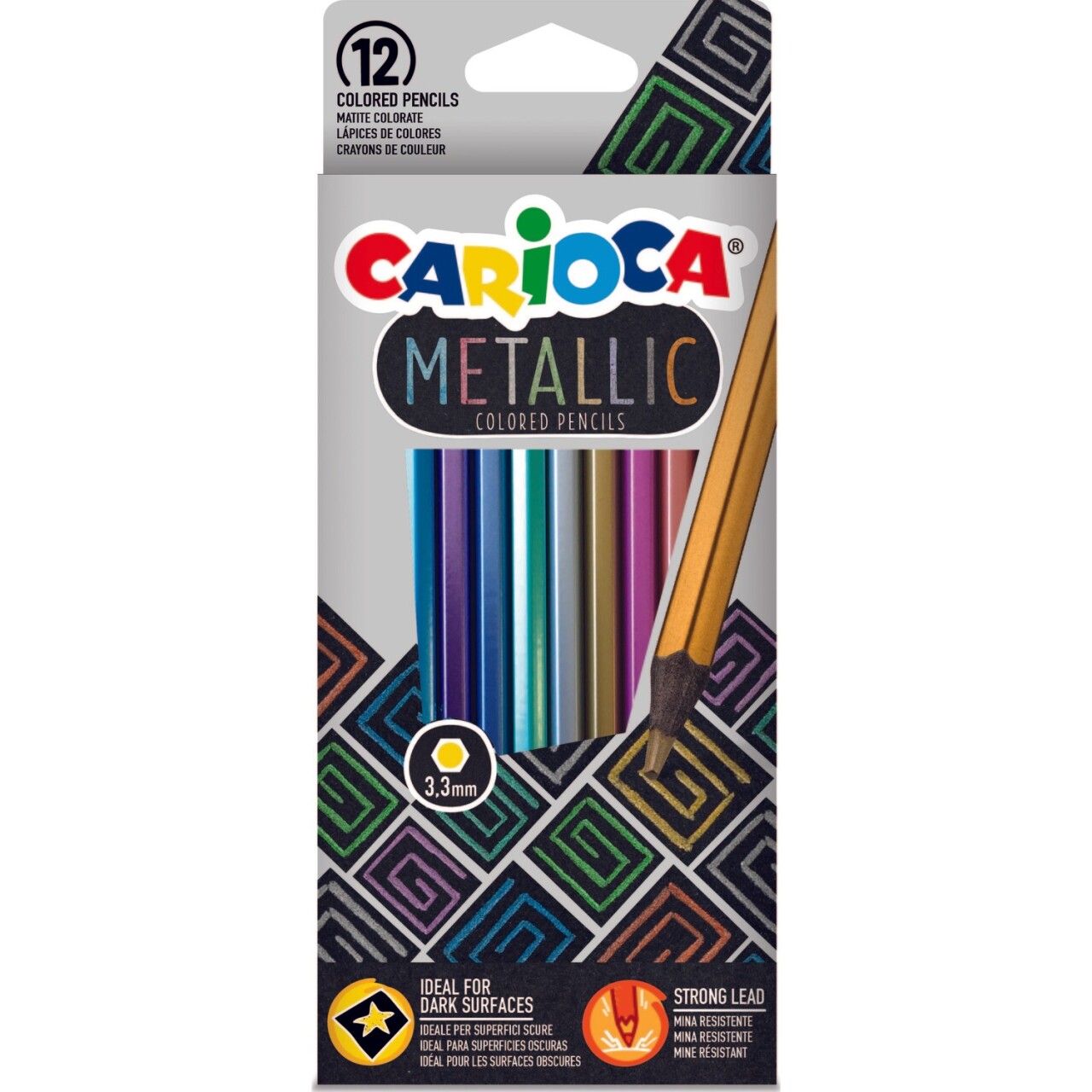 Carioca Metalik Kuru Boya Kalemi 12'Li - 1