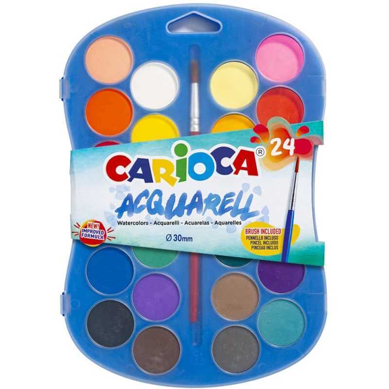 Carioca Sulu Boya 30 mm Fırçalı 24'Lü - 1
