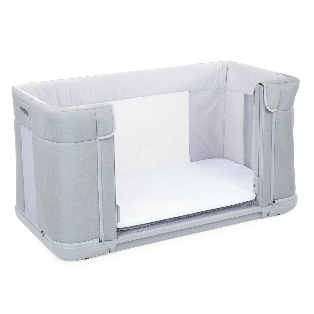 سرير أطفال Chicco Next2Me Forever Mother's Side من مجموعة Ash Gray Cross - 5