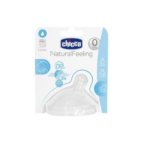 حلمة زجاجة الرضاعة NaturalFeeling من Chicco للأطفال من عمر 0 ​​أشهر فما فوق، تدفق منتظم، فردية - 2