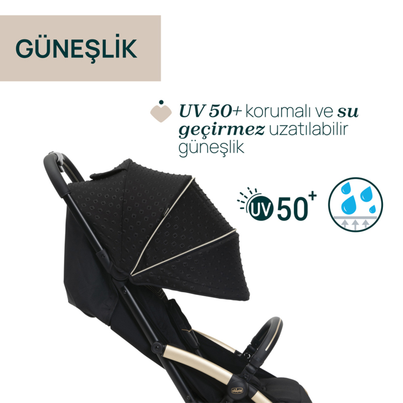 Chicco Goody XPlus Bebek Arabası Black Re Lux - 9
