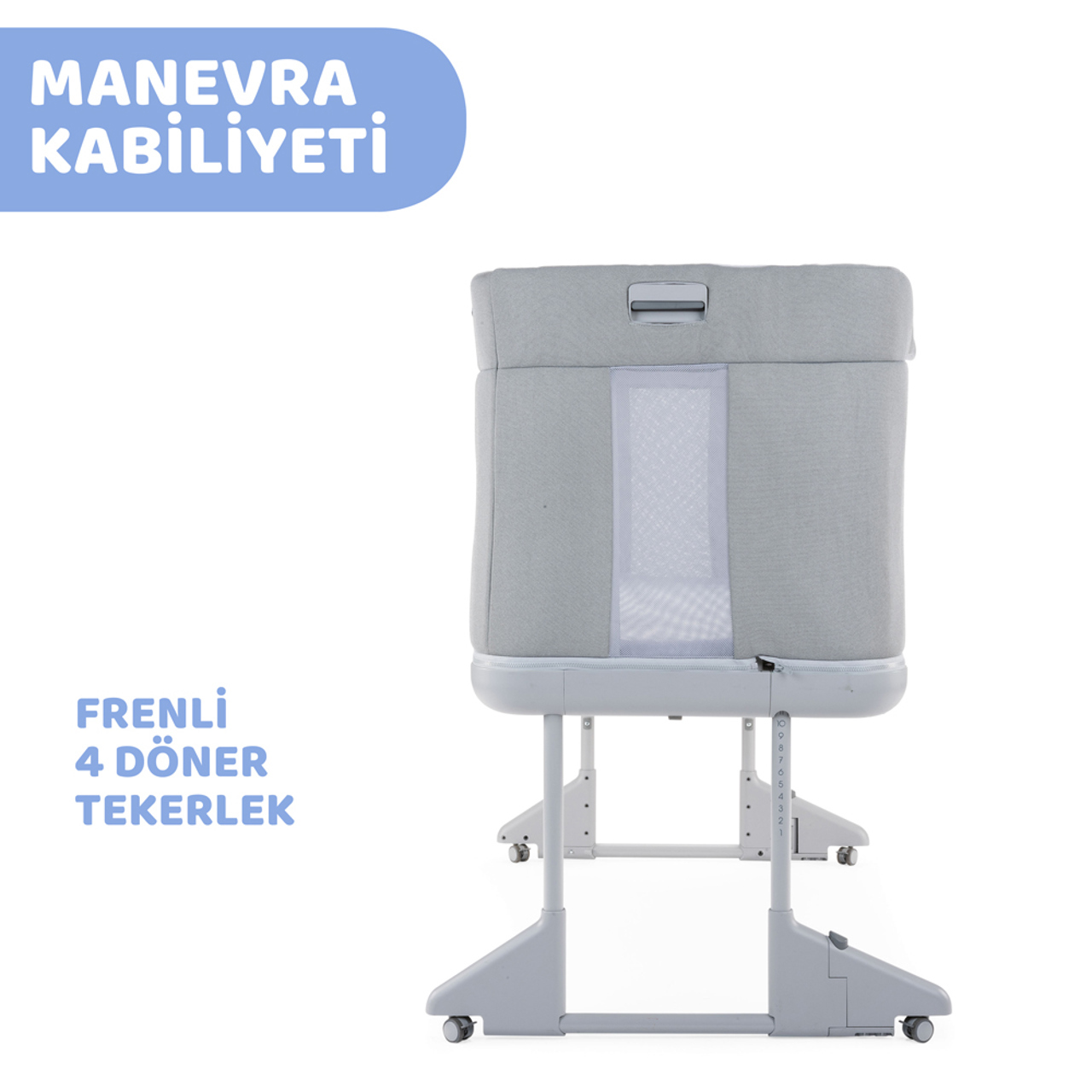 Chicco Next2Me Forever Anne Yanı Beşik Ash Grey Cross Collection - 8