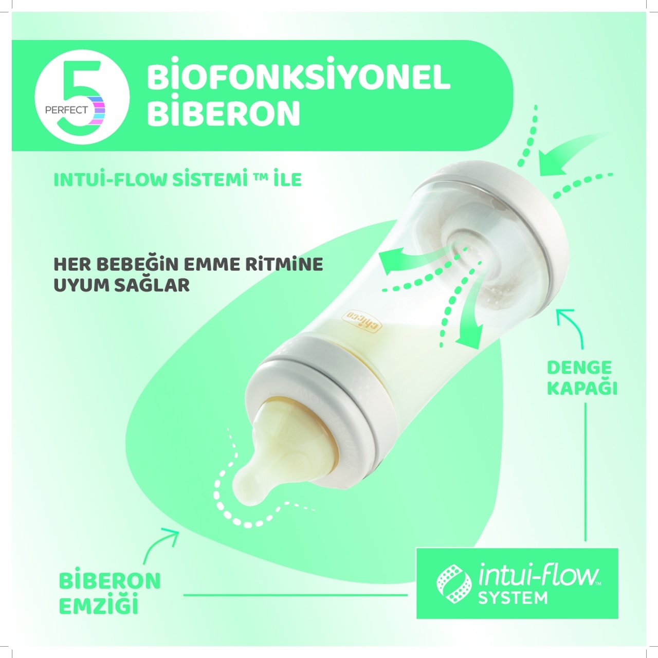 Chicco Perfect 5 Antikolik Biberon PP 240 ml Unisex - 4
