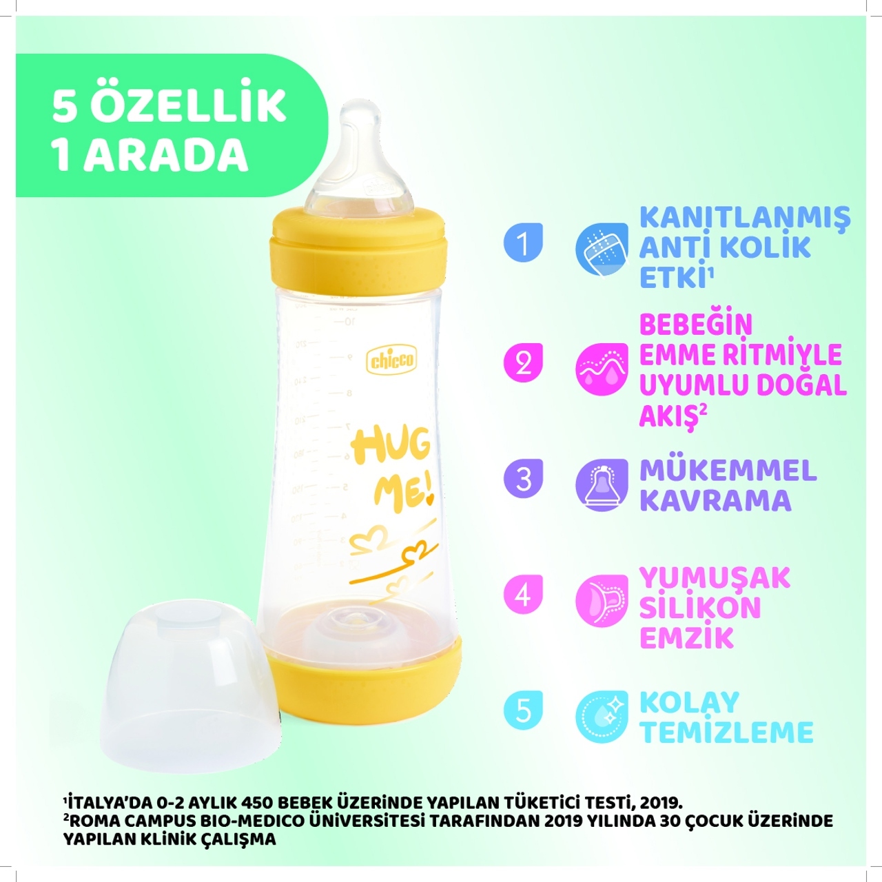 Chicco Perfect 5 Antikolik Biberon PP 300 ml Unisex - 3