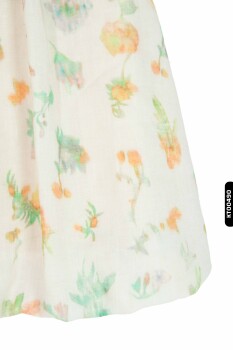 Çiçekli Kolsuzlu A-line Asterli Kız Çocuk Elbise 1-5 Yaş 35785 - 3