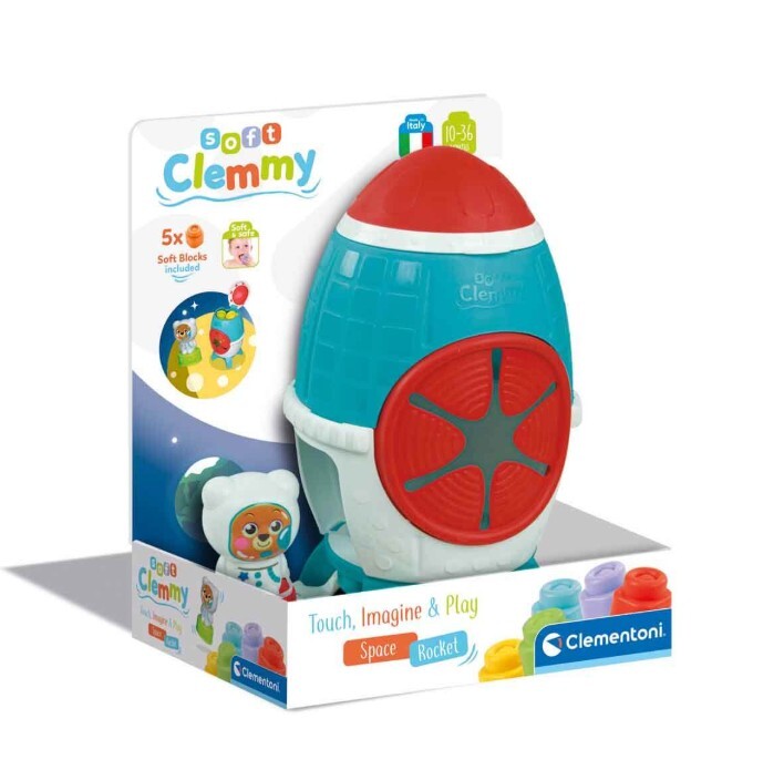 Clementoni Baby Soft Clemmy Yumuşak Blok Duyusal Roket 17806 - 1