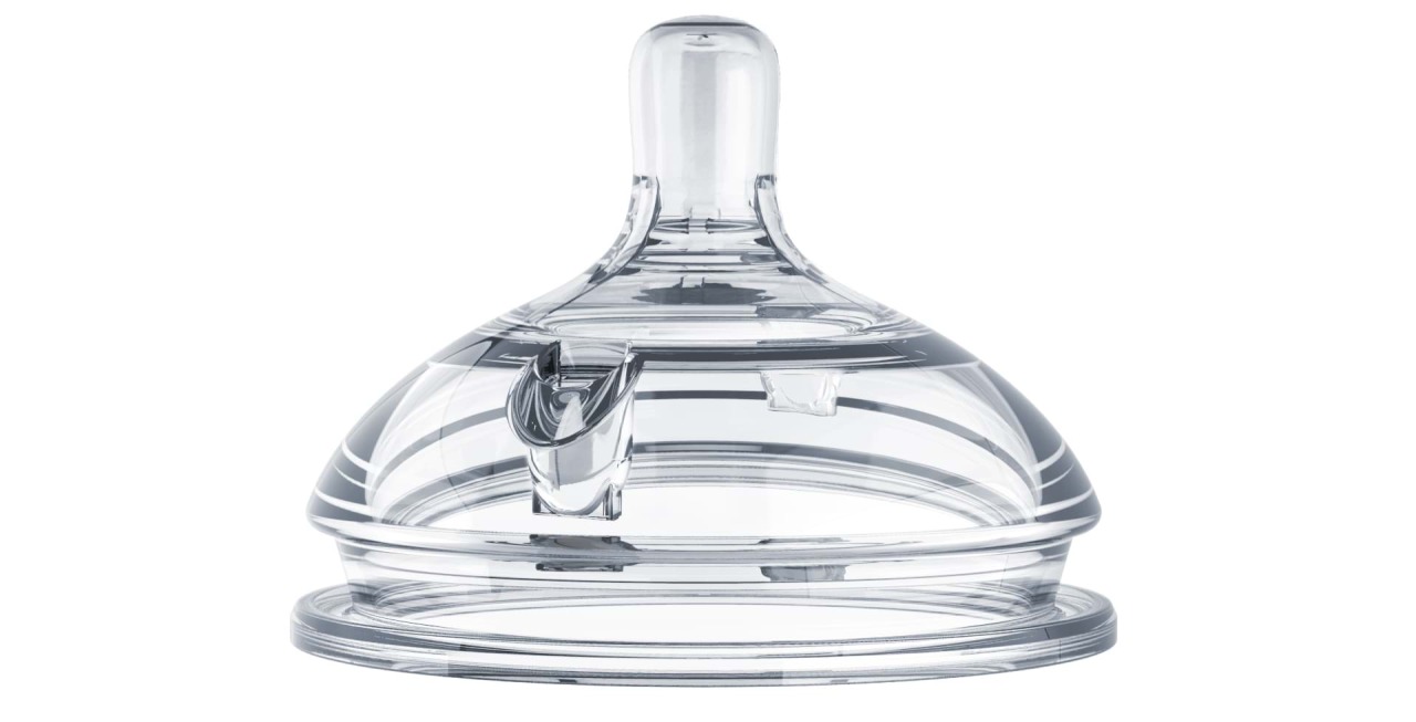 زجاجة رضاعة كوموتومو سيليكون، قطعتين، حلمة سريعة التدفق للأطفال من عمر 6 أشهر فما فوق - 2