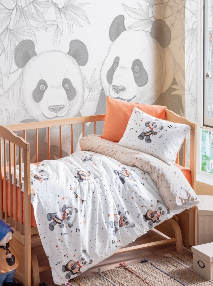 طقم سرير أطفال قطني من ميوزيكو - 1