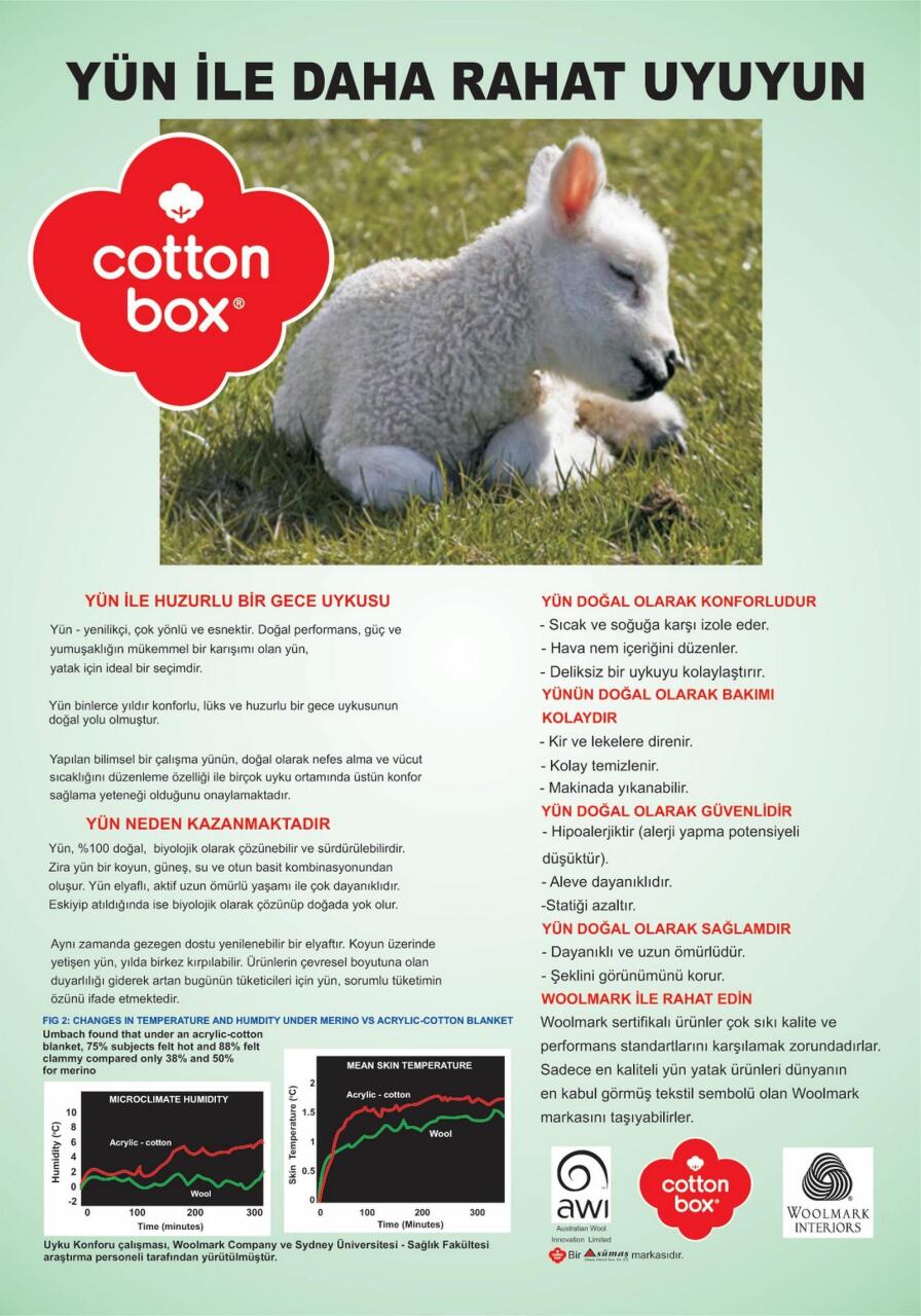 وسادة أطفال من الصوف القطني مقاس 35×45 - 2