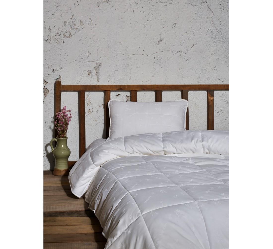 لحاف فردي من القطن والخيزران - 1