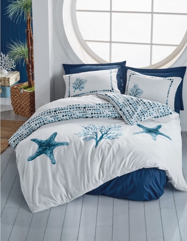 Cotton Box Maritime Nevresim Takımı Tek Kişilik Star Lacivert - 1
