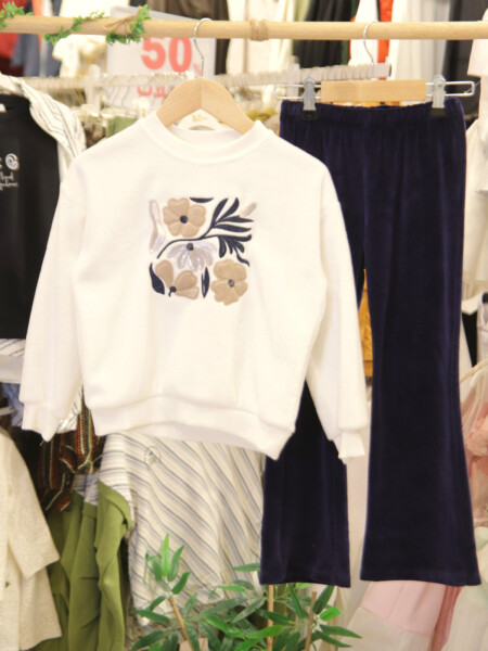 بدلة رياضية للبنات من عمر 6 إلى 10 سنوات 1026 بيج فاتح - 3