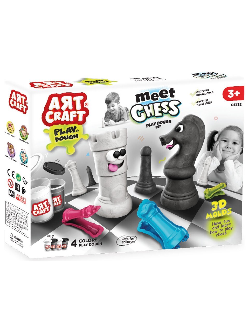 مجموعة عجينة الشطرنج من آرت كرافت 03732 - 2