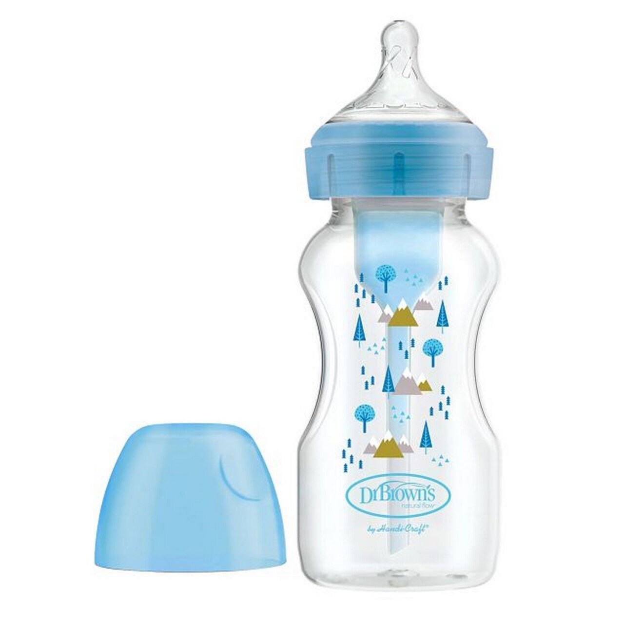 Dr.Brown's PP Geniş Ağız Options Biberon 270 ml Mavi - 1
