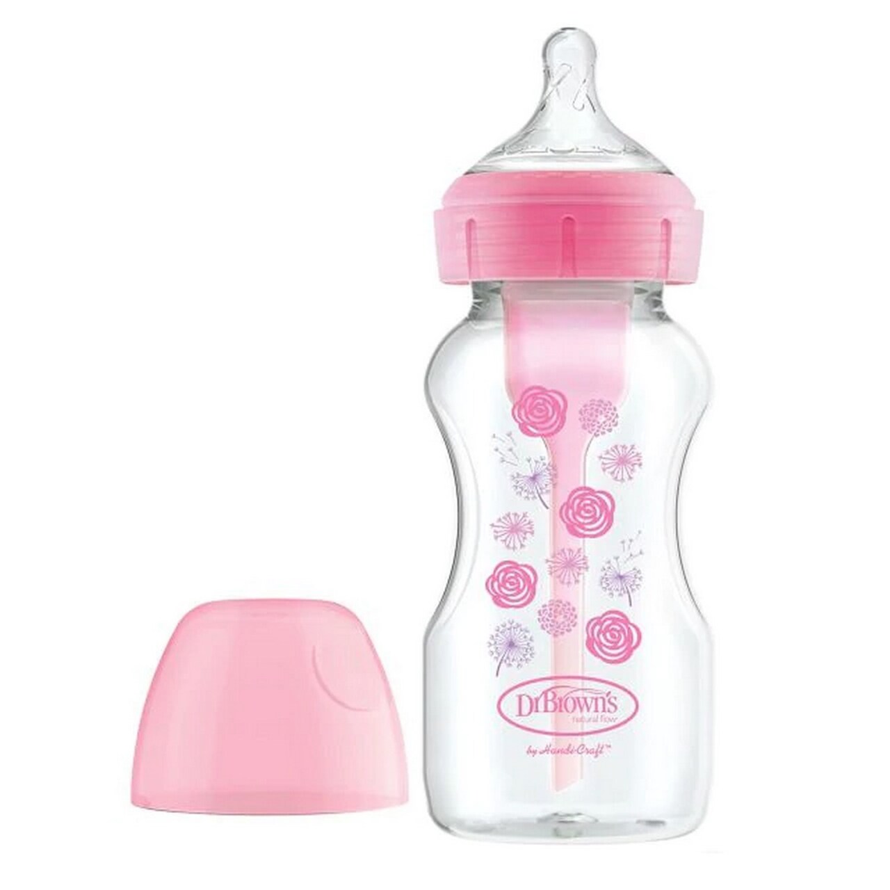 Dr.Brown's PP Geniş Ağız Options Biberon 270 ml Pembe - 1